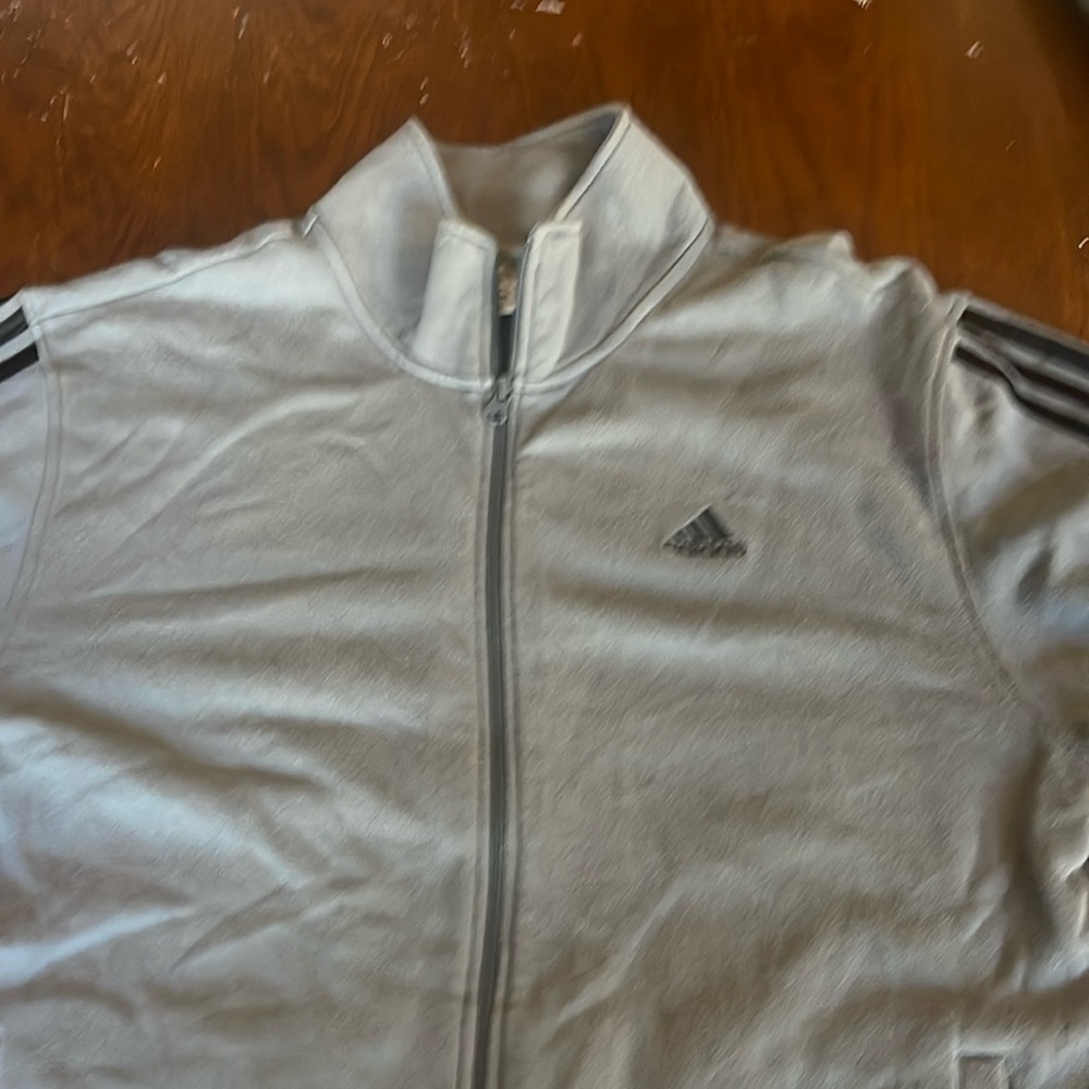 Large adidas full zip sweater - gray